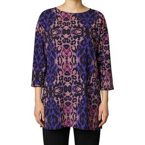 Twelve By Twelve Y2K Purple Leopard Print Top Women's Size M